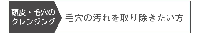 頭皮のクレンジング