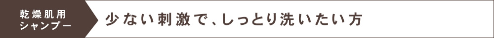 乾燥肌用シャンプー