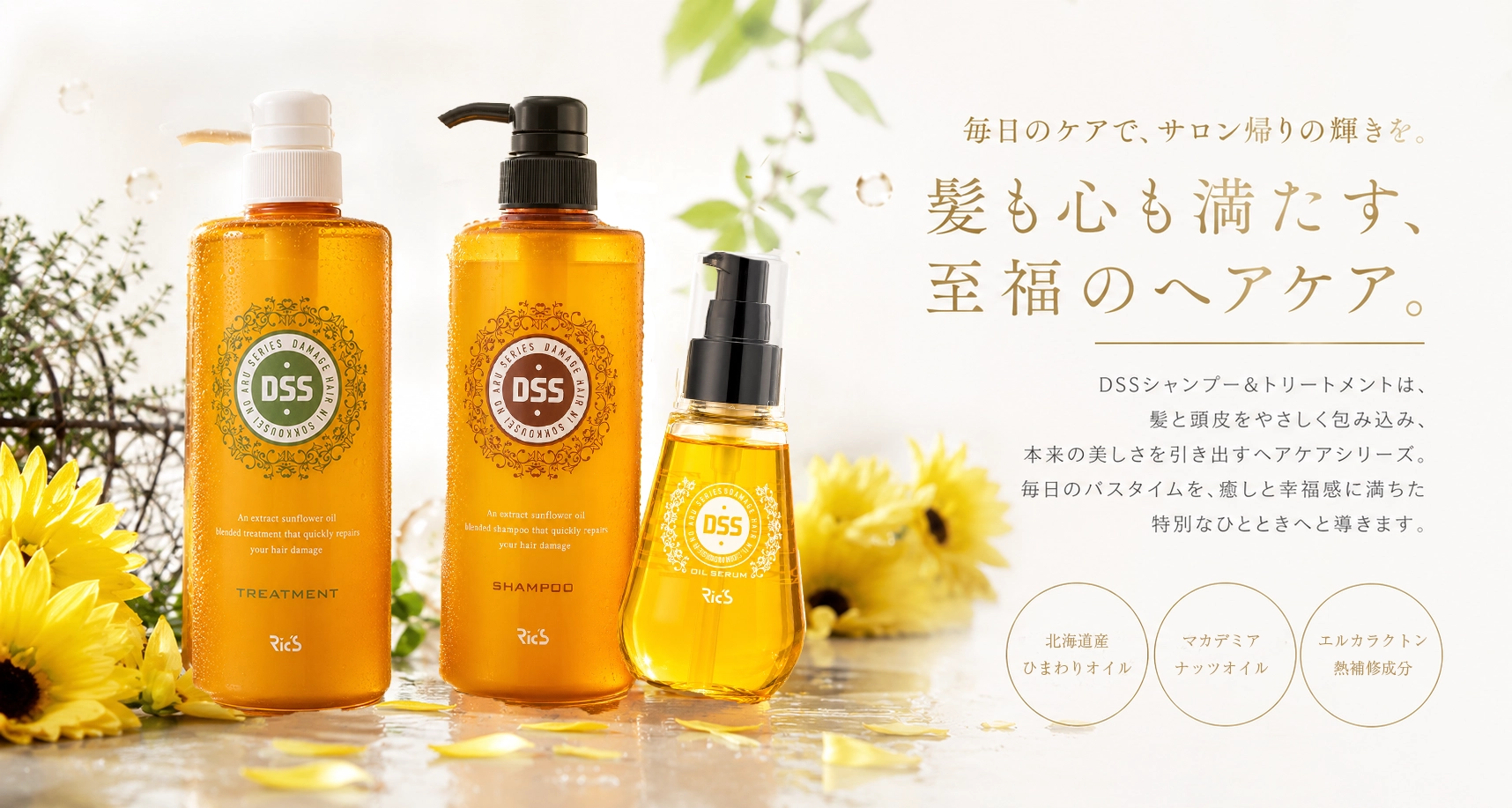 DSSシャンプー トリートメント ヘアオイル ダメージケア ヘアケアシリーズ